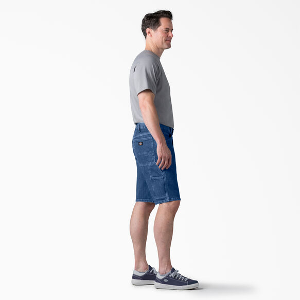 Short menuisier en denim &agrave; ceinture adaptable, 11&nbsp;po - Stonewashed Indigo Blue &#40;SNB&#41;
