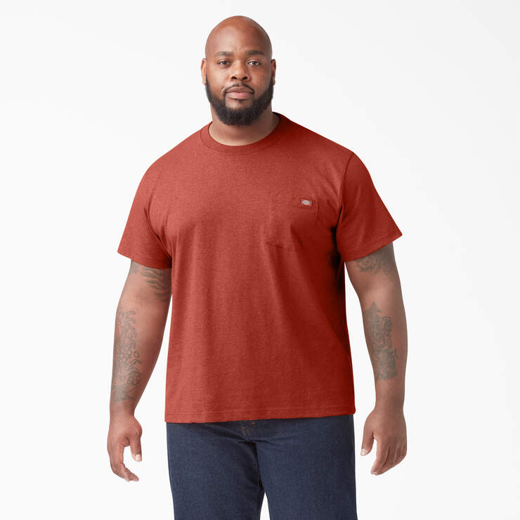 T-shirt en tissu chiné épais à manches courtes - Rustic Red Heather (RRH) numéro de l’image 4