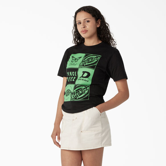 T-shirt &agrave; imprim&eacute; de style groupe pour femmes - Black &#40;KBK&#41;