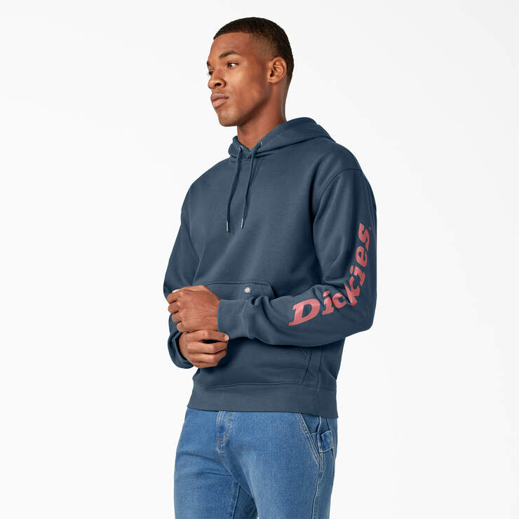 Water Repellent Sleeve Logo Hoodie - Baltic Blue (IL) image number 3