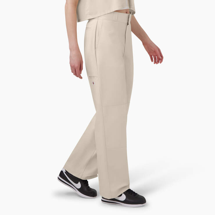 Women’s Loose Fit Double Knee Work Pants - Stone Whitecap Gray (SN9) image number 4