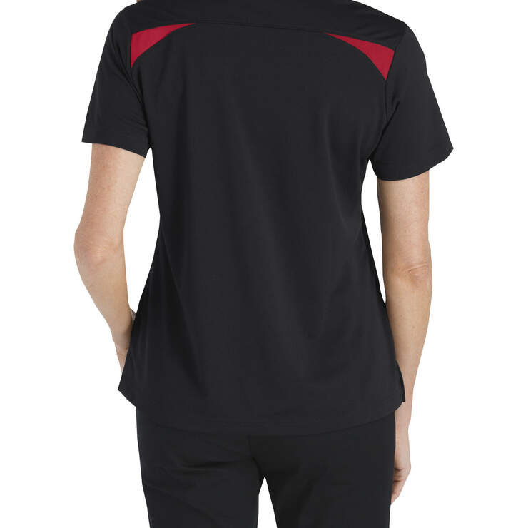 Women’s Performance Shop Polo Shirt - Black/English Red (BKER) image number 2