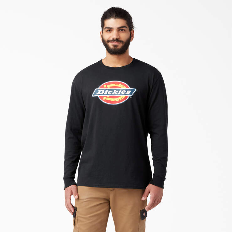 Long Sleeve Regular Fit Icon Graphic T-Shirt - Black (ABK) image number 1