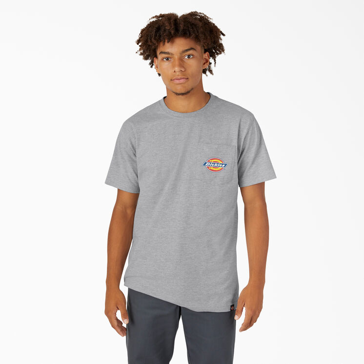T-shirt &agrave; poche avec logo sur la poitrine - Heather Gray &#40;HG&#41;