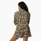 Women&#39;s Roseburg Short Sleeve Shirt - Brown Floral Print &#40;BG2&#41;