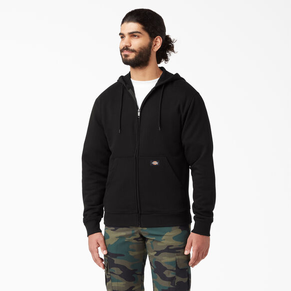 Fleece Lined Zip Hoodie - Black &#40;BK&#41;