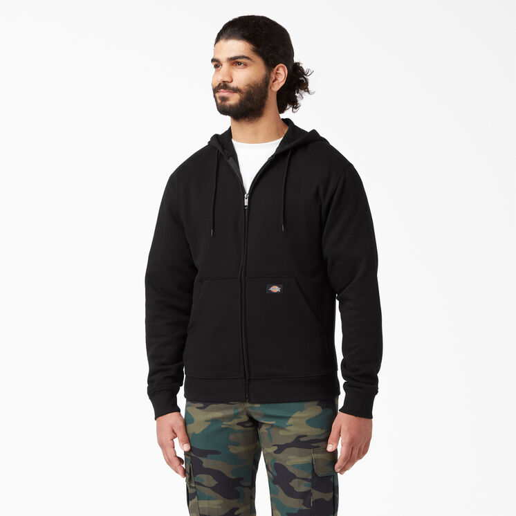 Fleece Lined Zip Hoodie - Black &#40;BK&#41;