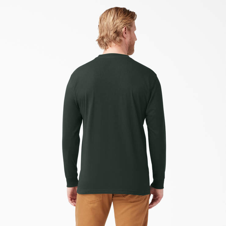 T-shirt épais à manches longues et à poche - Hunter Green (GH) numéro de l’image 2