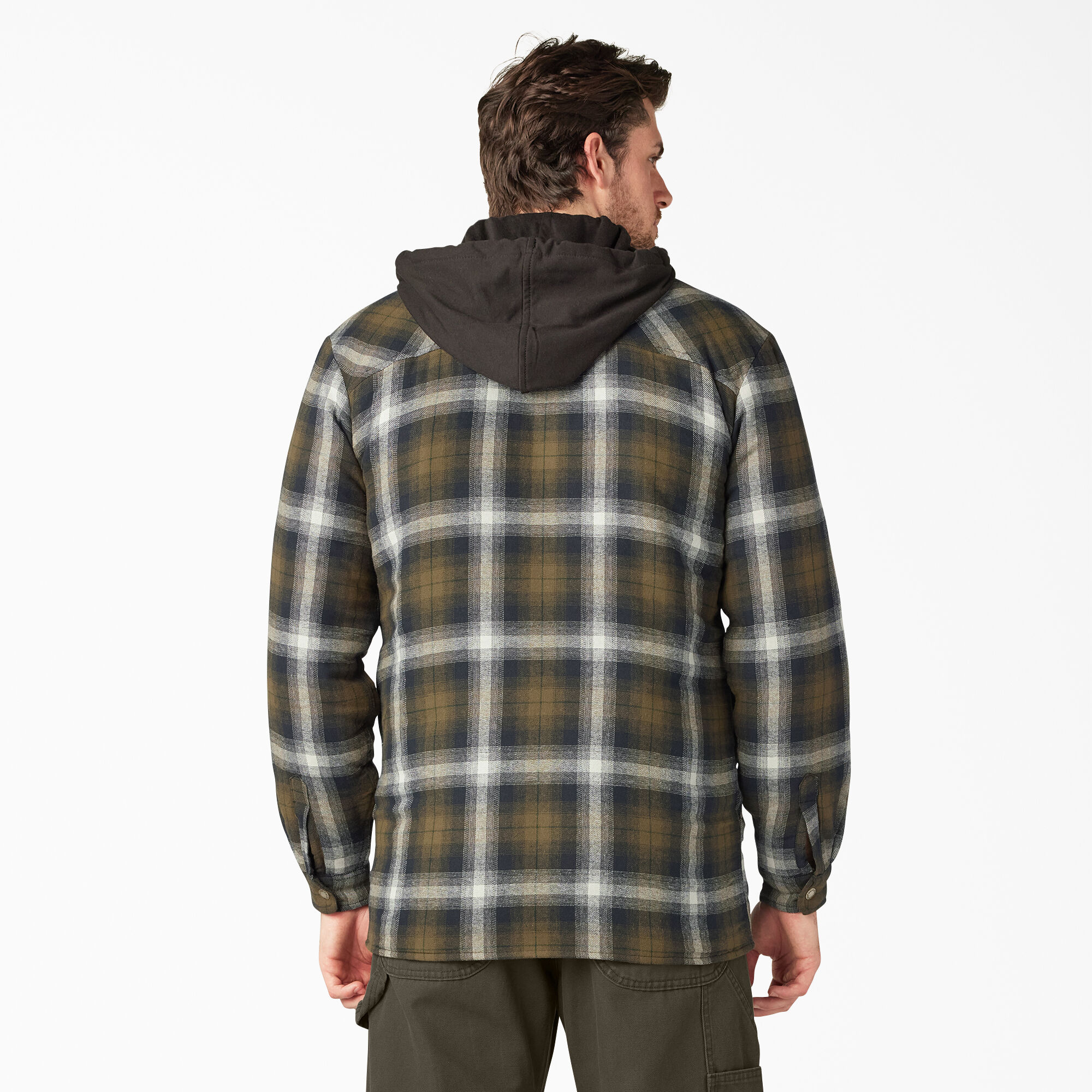 Plaid flannel shop hoodie mens