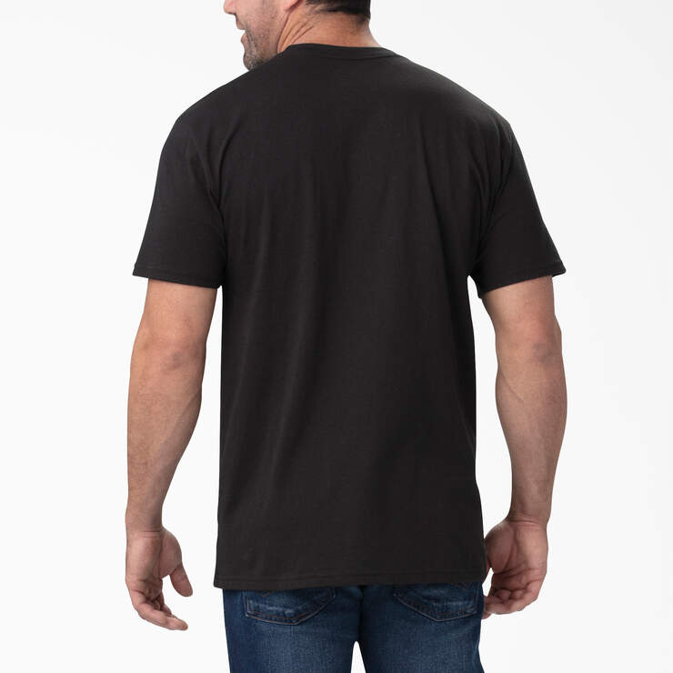 Short Sleeve Relaxed Fit Graphic T-Shirt - Black/White (BKWH) image number 2
