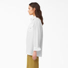 Chemise de travail &agrave; manches longues de coupe d&eacute;contract&eacute;e pour femmes - White &#40;WH&#41;