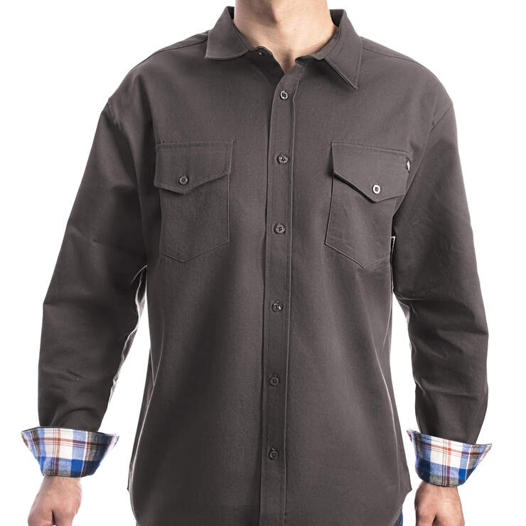 Long Sleeve Woven Shirt - Charcoal Gray (CH) image number 1
