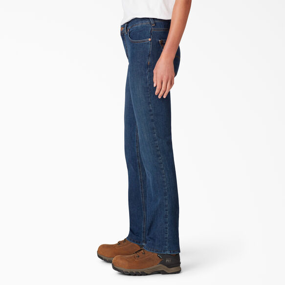 Jeans extensible Forme parfaite &agrave; jambe droite pour femmes - Stonewashed Indigo Blue &#40;SNB&#41;