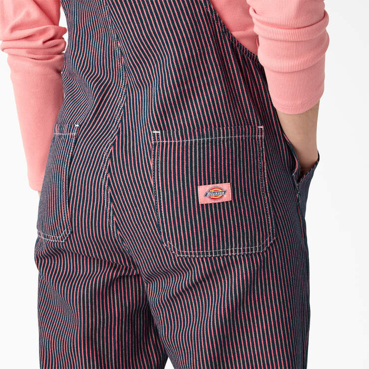 Salopette à rayures hickory pour femmes - Pink/Navy Hickory Stripe (KRS) numéro de l’image 5