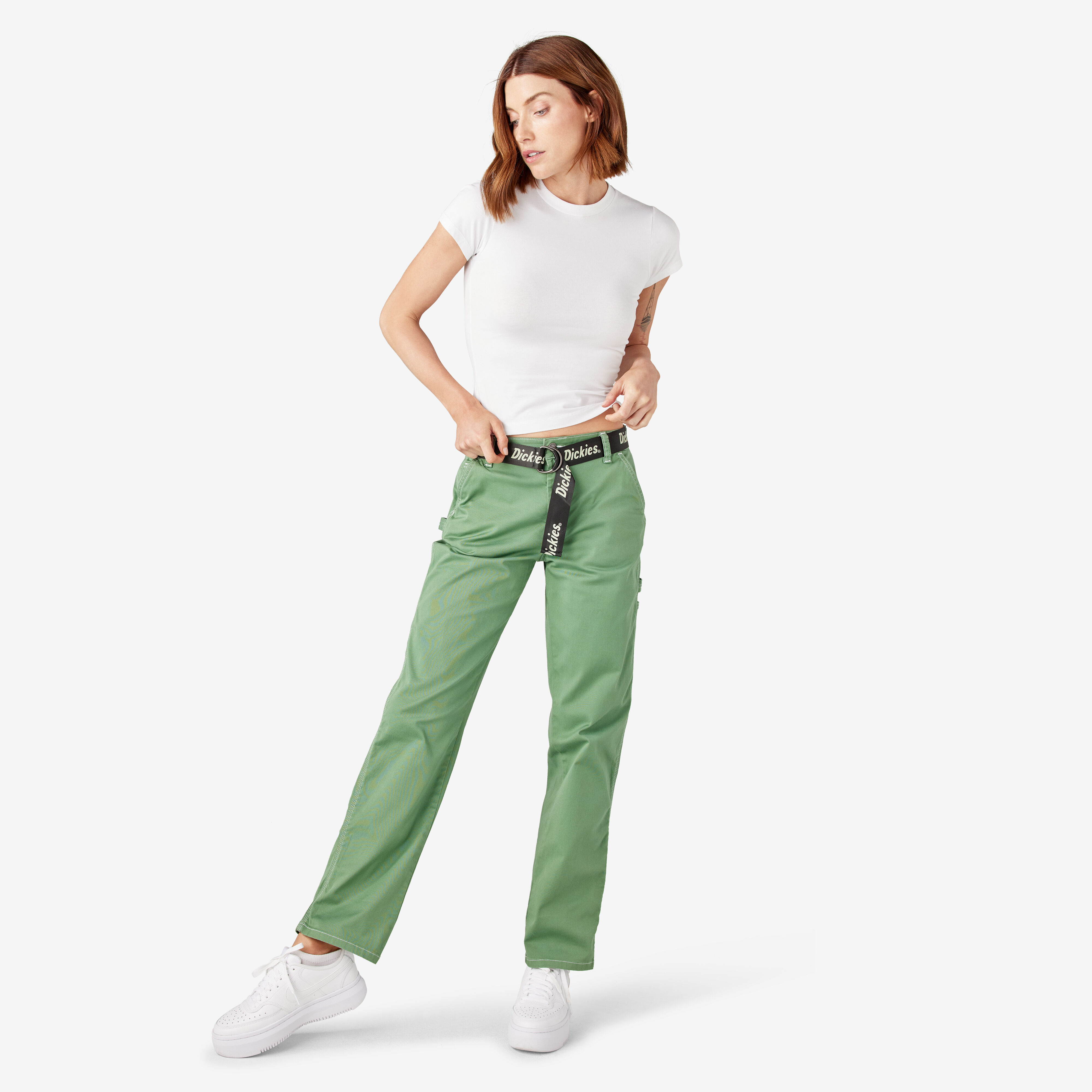 Dickies belted green carpenter pants clearance