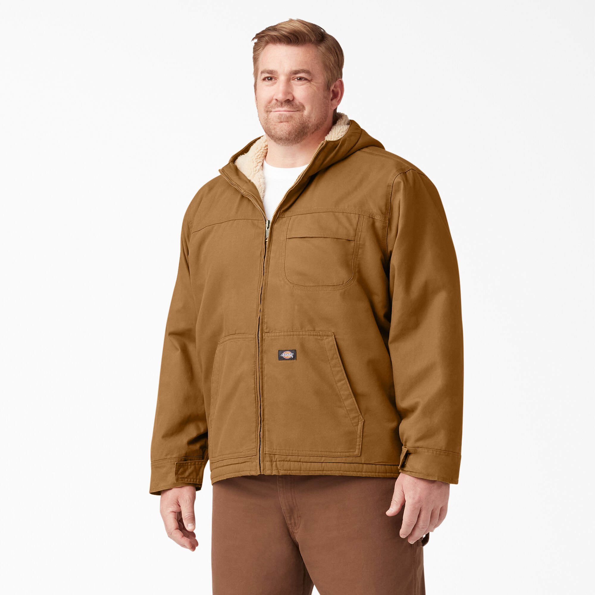 Duck High Pile Fleece Lined Hooded Jacket