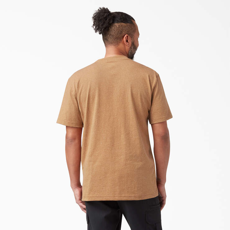 Heavyweight Heathered Short Sleeve Pocket T-Shirt - Brown Duck Heather (BDH) image number 2