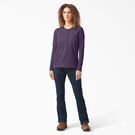 Women&#39;s Heavyweight Henley - Dusty Purple Heather &#40;U2H&#41;