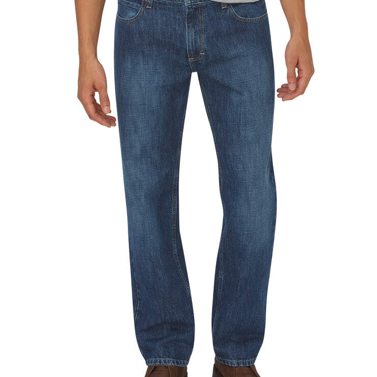Dickies X-Series Relaxed Fit Straight Leg 5-Pocket Denim Jean - Medium Indigo Blue (HMI) image number 1