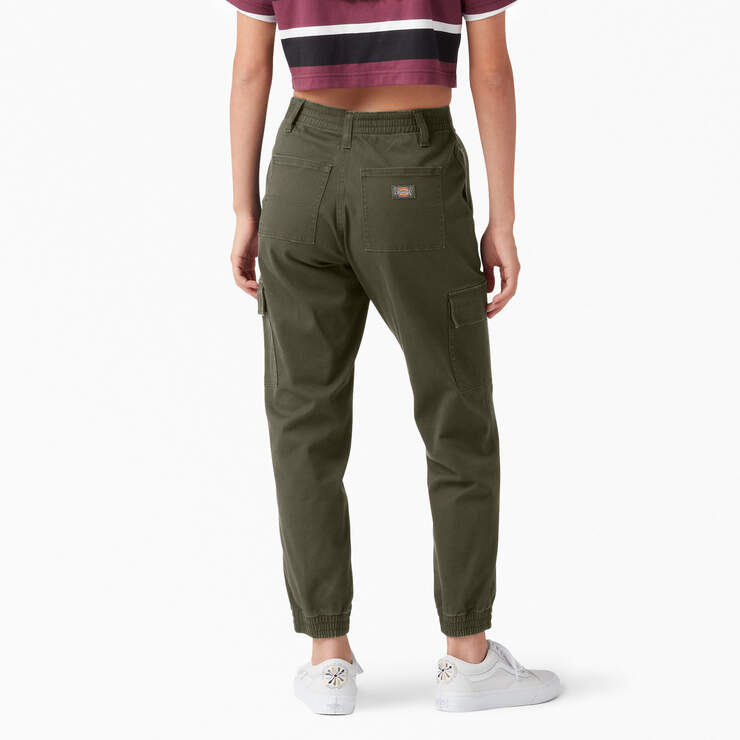 Women's High Rise Fit Cargo Jogger Pants - Military Green (ML) image number 2