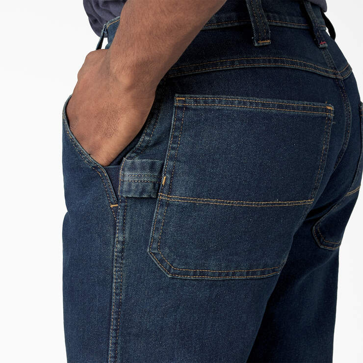 FLEX Regular Fit Carpenter Utility Jeans - Dark Denim Wash (DWI) image number 8