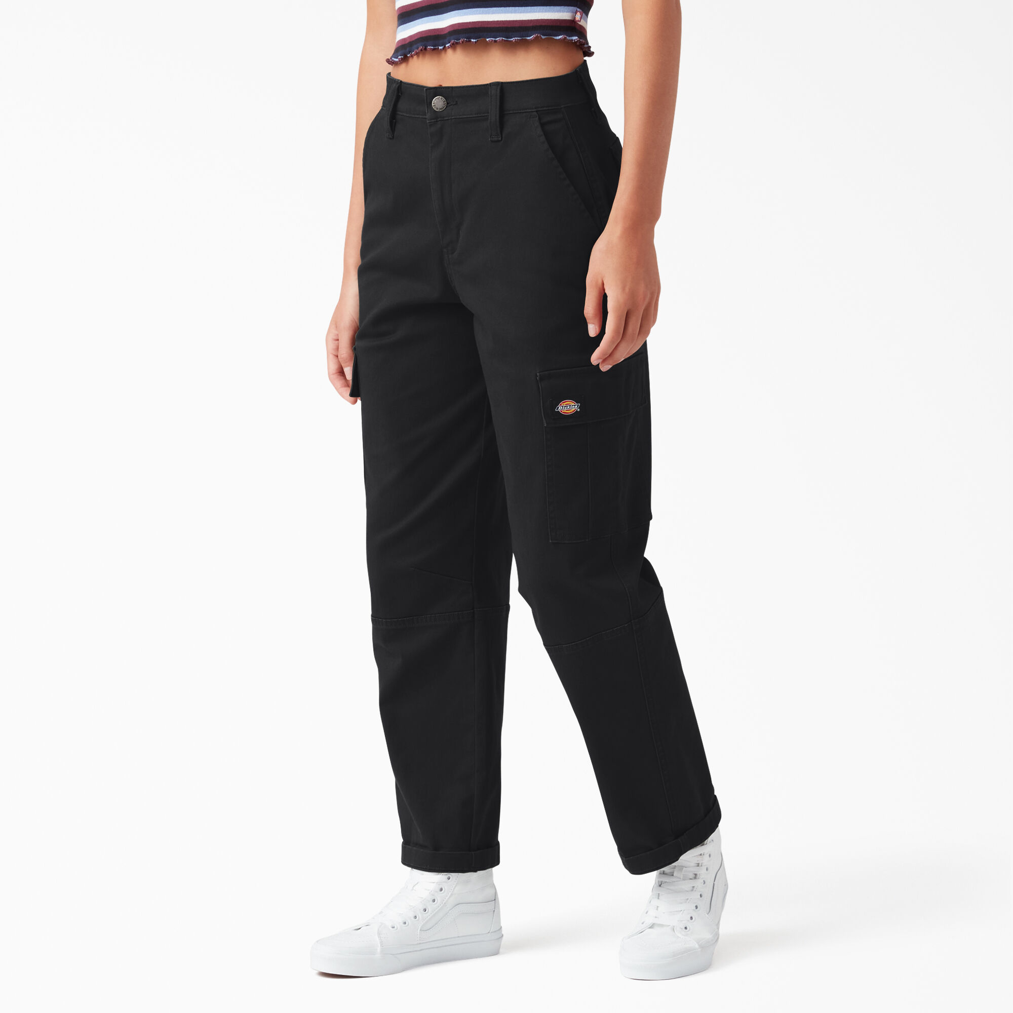Dickies women's relaxed fit top straight leg cargo pant
