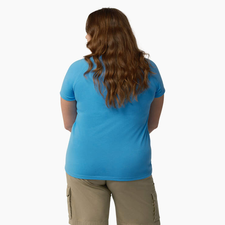 T-shirt rafraîchissant à manches courtes et à poche pour femmes - Azure Blue (AB2) numéro de l’image 2