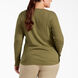 Women&#39;s Plus Long Sleeve Henley Shirt - Olive &#40;UOD&#41;