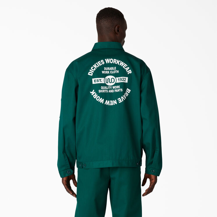 Veste Eisenhower non doubl&eacute;e &agrave; imprim&eacute; - Forest Green &#40;FT&#41;