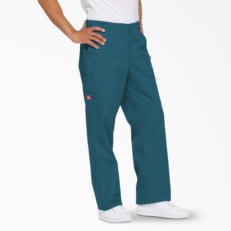 Men's EDS Signature Scrub Pants - Caribbean Blue (CRB) image number 4