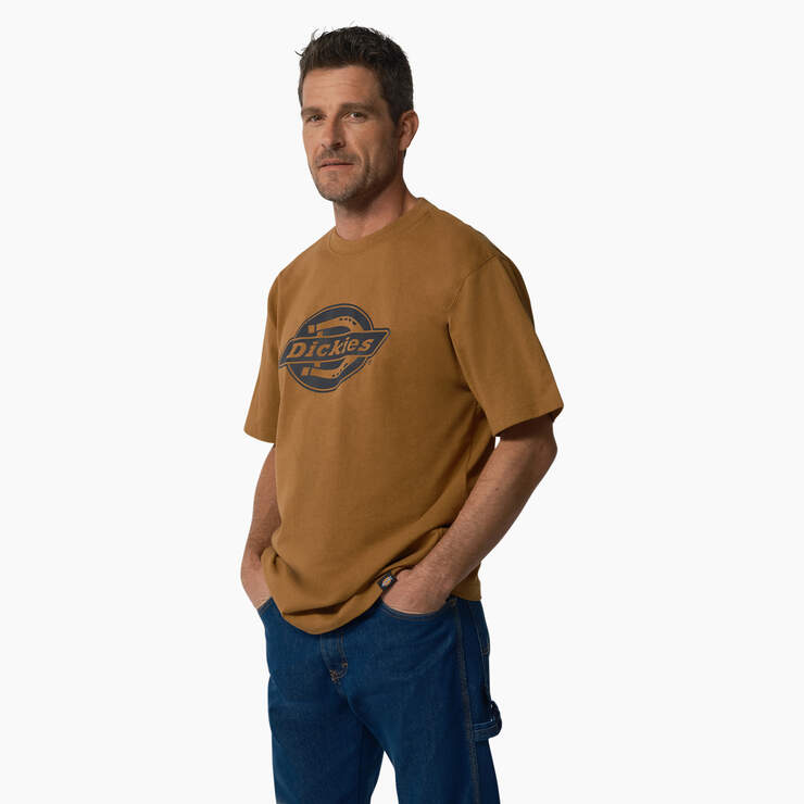 Short Sleeve Heavyweight Logo T-Shirt - Brown Duck (BD) image number 3