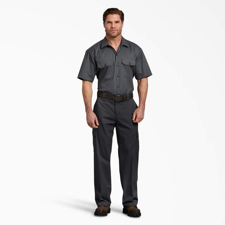 Pantalon cargo de coupe décontractée en tissu FLEX - Black (BK) numéro de l’image 4
