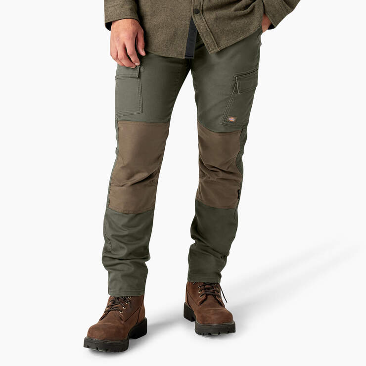 Temp-iQ® 365 Regular Fit Double Knee Tapered Duck Pants - Rinsed Moss Green (RMS) image number 1