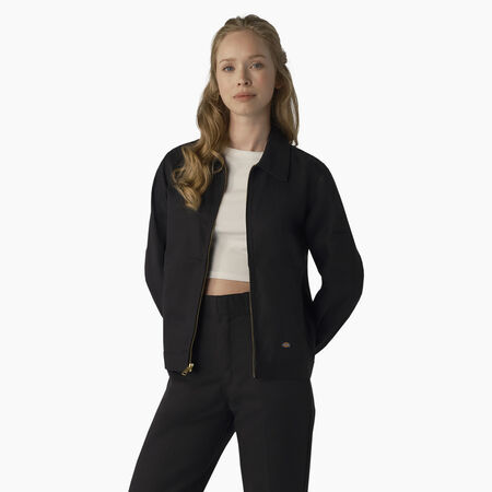 Blouson Eisenhower non doubl&eacute; pour femmes - Black &#40;BSK&#41;