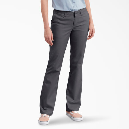 Pantalon ajust&eacute; &agrave; jambe semi-&eacute;vas&eacute;e pour femmes - Charcoal Gray &#40;CH&#41;