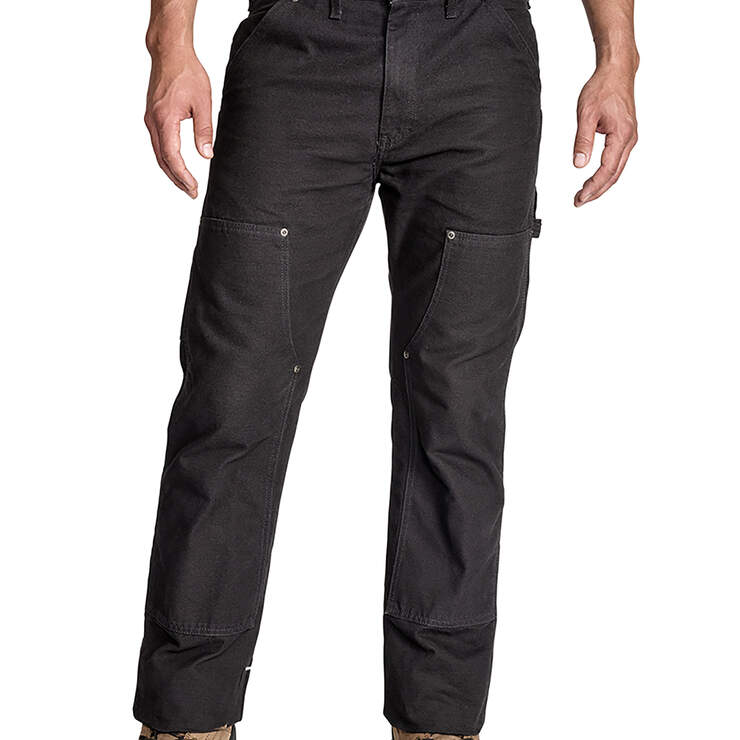 Pantalon en coutil avec panneaux avant doubles fini brossé - Rinsed Black (RBK) numéro de l’image 1