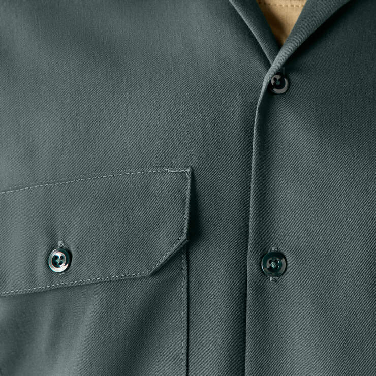 Short Sleeve Work Shirt - Hunter Green (GH) image number 7