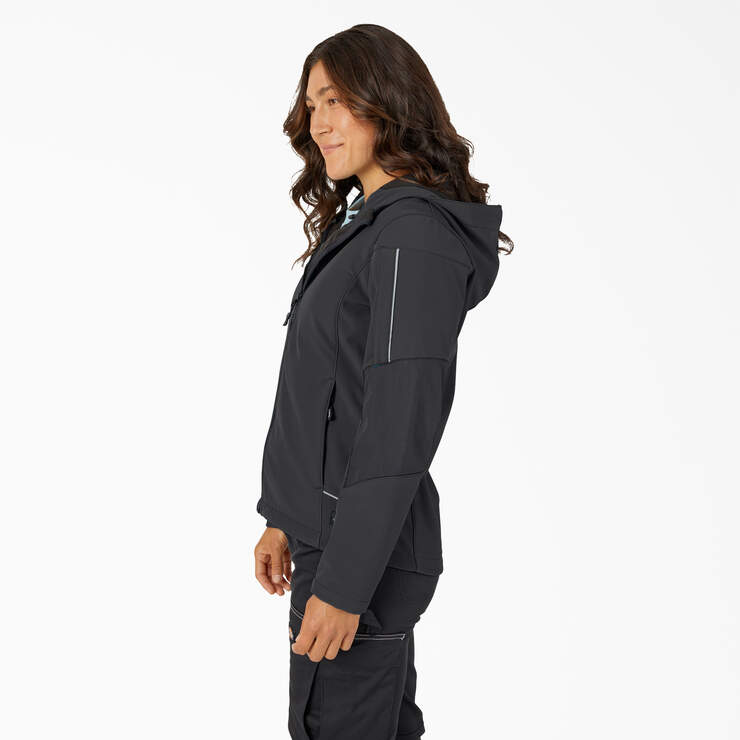 Women's Performance Workwear Softshell Jacket - Black (BK) image number 3