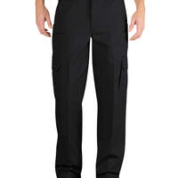 Tactical Relaxed Fit Straight Leg Canvas Pants - Black (BK)