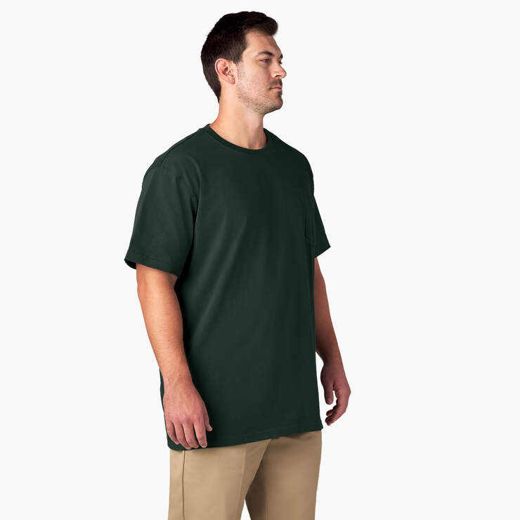 Heavyweight Short Sleeve Pocket T-Shirt - Hunter Green (GH) image number 8