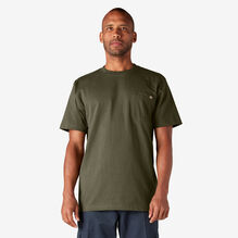 Short Sleeve Heavyweight Henley Shirt - Military Green &#40;ML&#41;