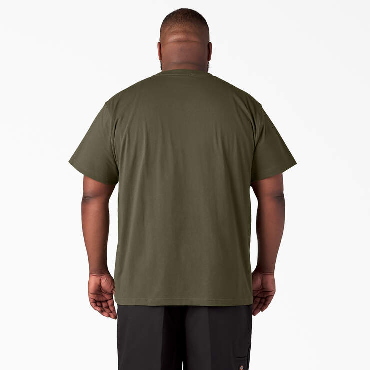 Heavyweight Short Sleeve Pocket T-Shirt - Military Green (ML) image number 6