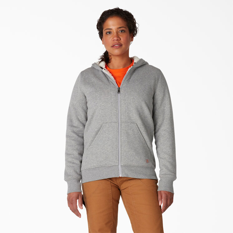 Women&rsquo;s High Pile Fleece Lined Hoodie - Ash Gray &#40;AG&#41;