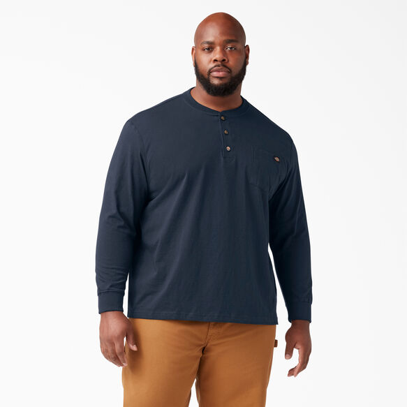 Long Sleeve Heavyweight Henley Shirt - Dark Navy &#40;DN&#41;