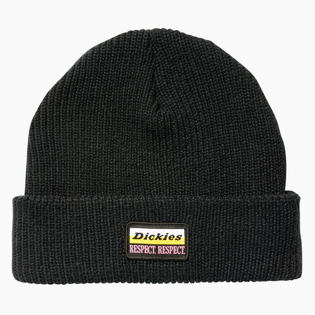 Breast Cancer Awareness Patch Beanie - Black &#40;BK&#41;