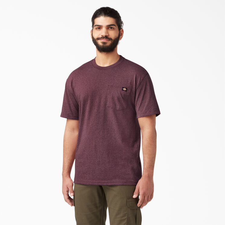 Short Sleeve Heavyweight Heathered T-Shirt - Burgundy &#40;BYD&#41;