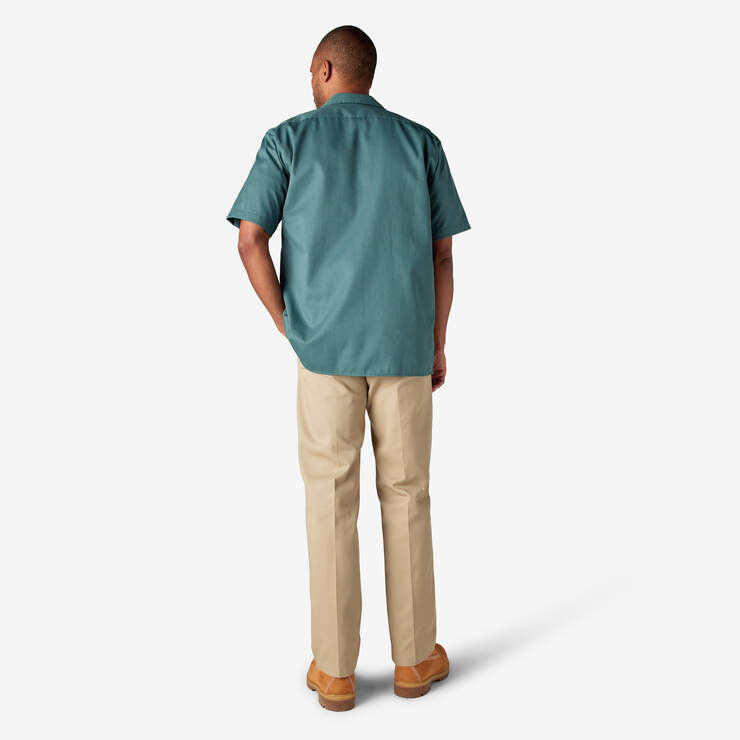 Short Sleeve Work Shirt - Lincoln Green (LN) image number 6