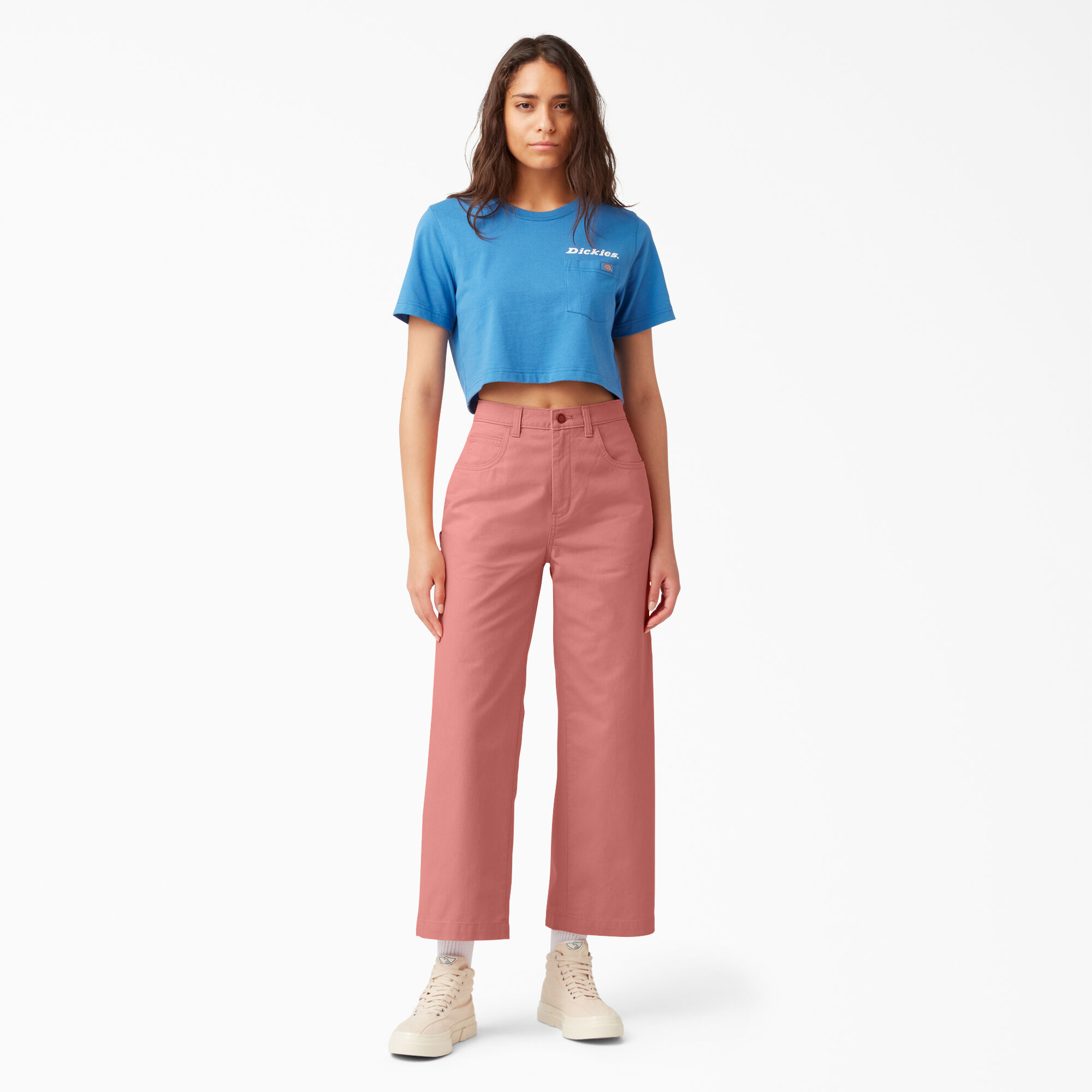 Women s Stonewashed Cropped Carpenter Pants Dickies Canada