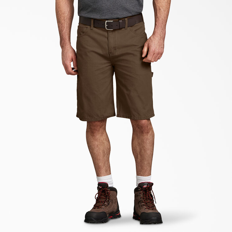 Relaxed Fit Duck Carpenter Shorts, 11&quot; - Rinsed Timber Brown &#40;RTB&#41;