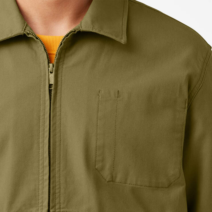 Sustainably Washed Eisenhower Jacket - Rinsed Green Moss (R2M) image number 5